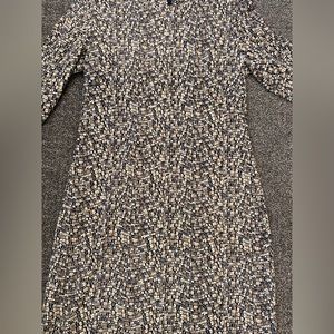 J. McLaughlin Sophia Shift Dress Charcoal Geometric Print